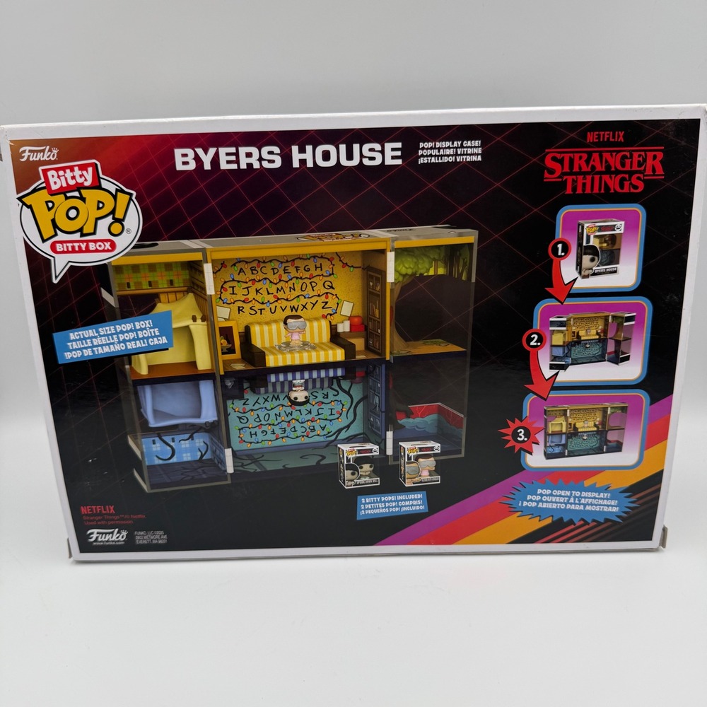 Funko Bitty Pop Stranger Things Byers House Display Case Set with 2 Figures - Picture 2 of 9